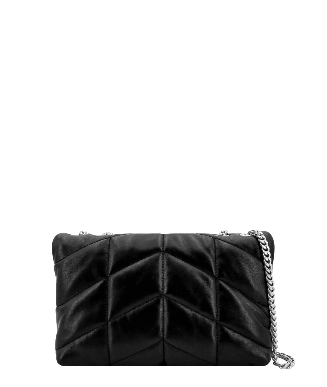 SAINT LAURENT Черная кожаная сумка тоут, фото 2