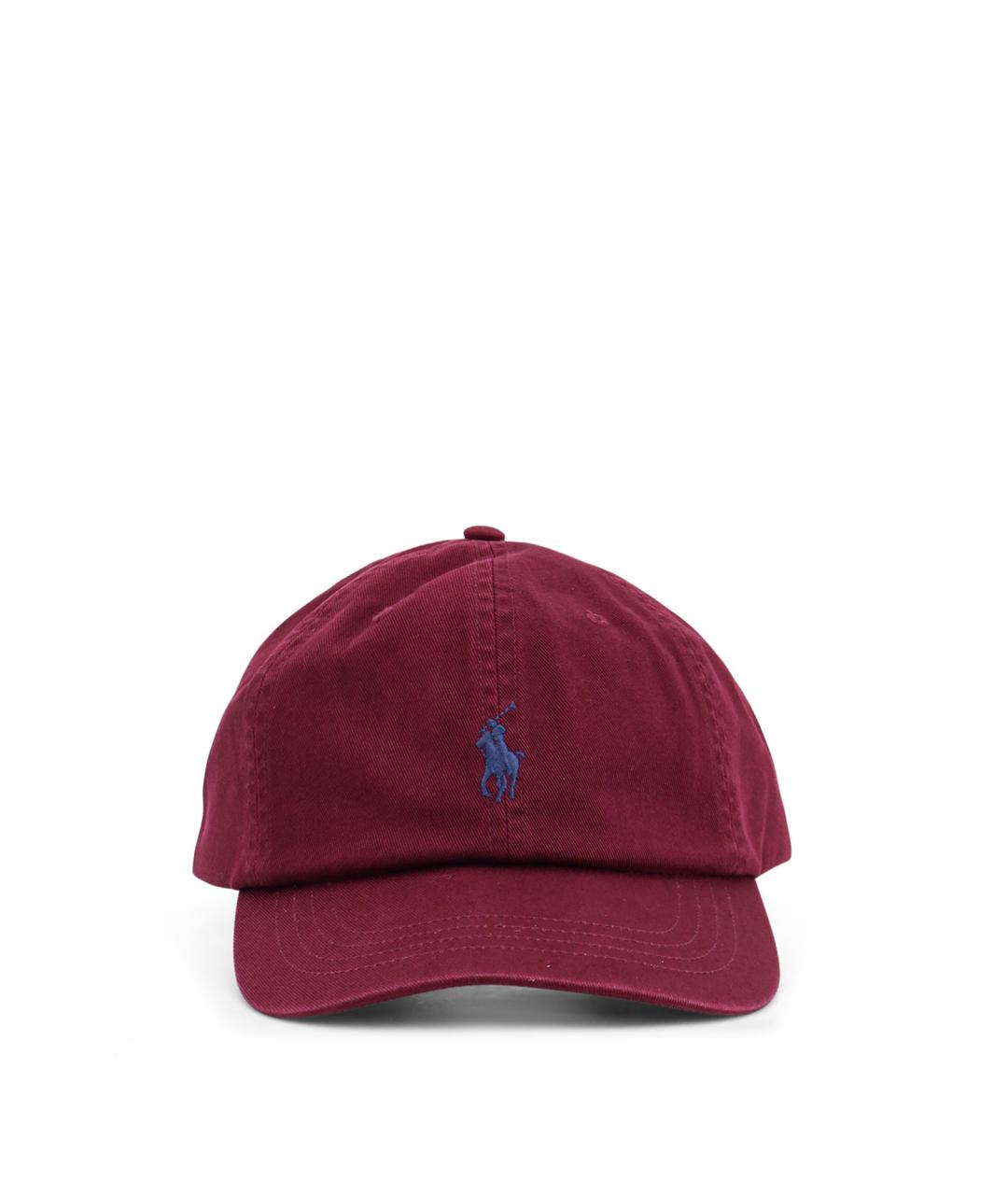 POLO RALPH LAUREN Бордовая хлопковая кепка, фото 1