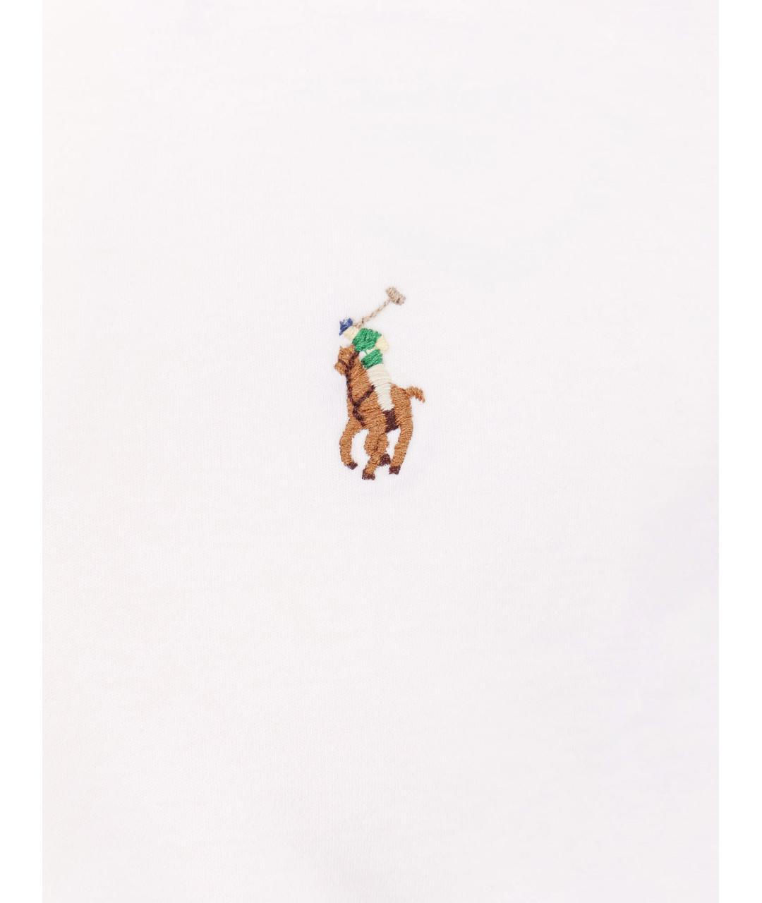 POLO RALPH LAUREN Белая хлопковая футболка, фото 3