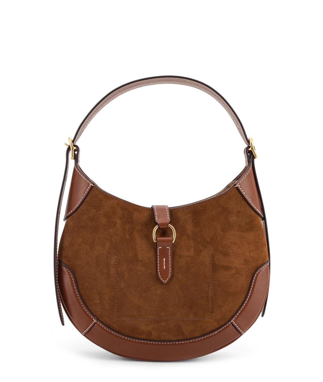 POLO RALPH LAUREN Коричневая замшевая сумка тоут, фото 2
