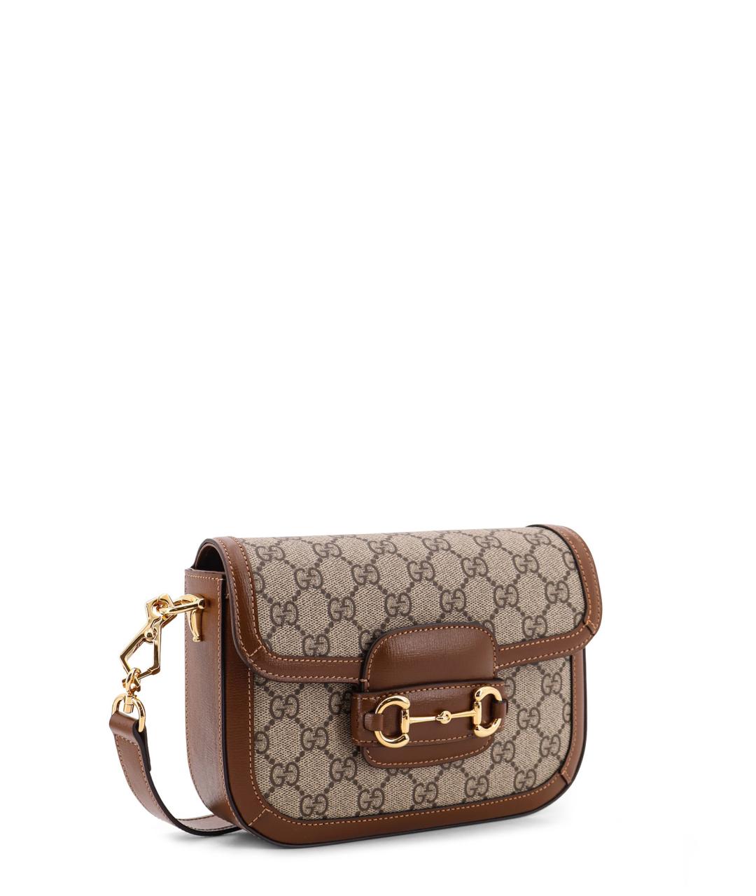 GUCCI Бежевая кожаная сумка через плечо, фото 3