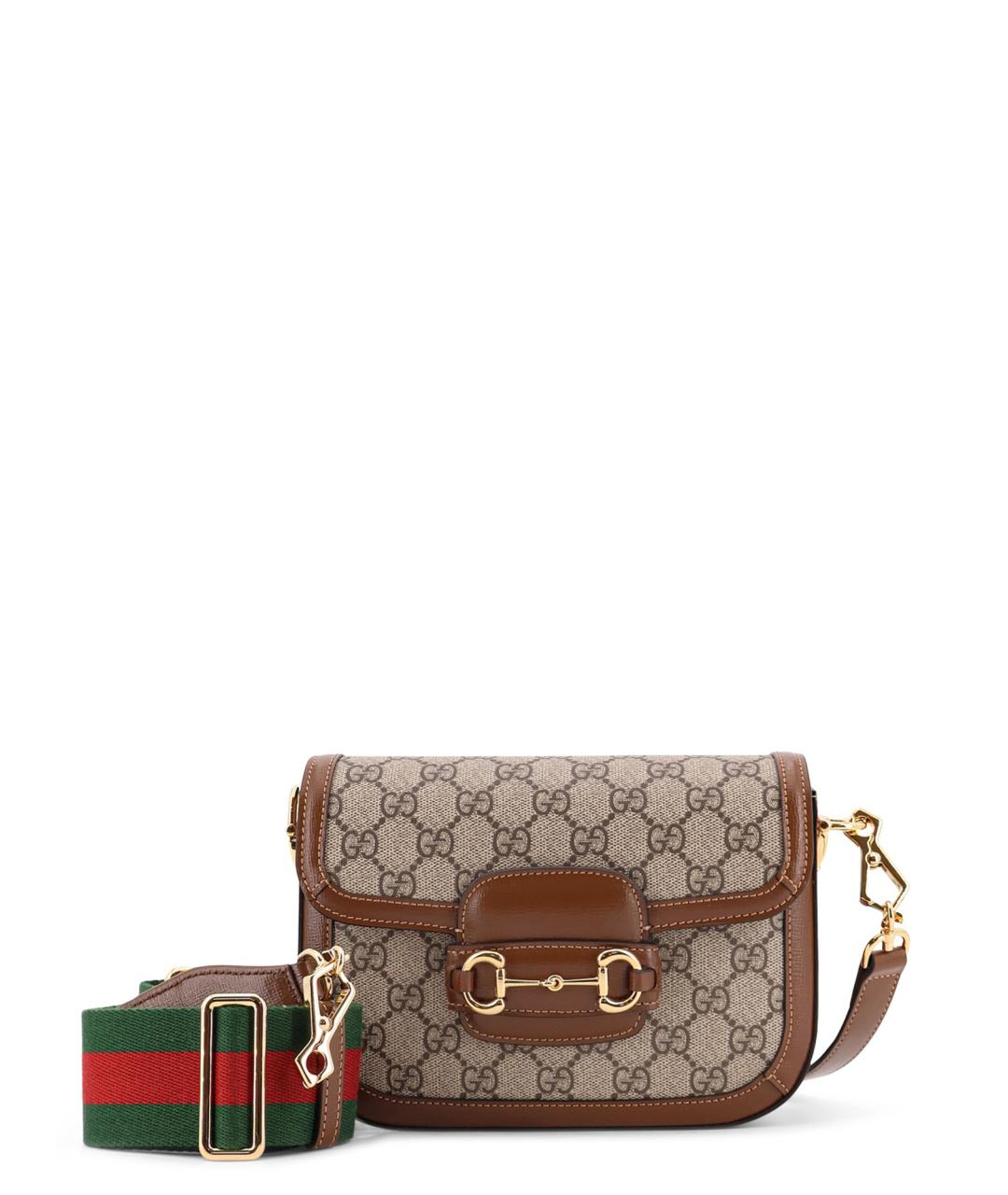 GUCCI Бежевая кожаная сумка через плечо, фото 1