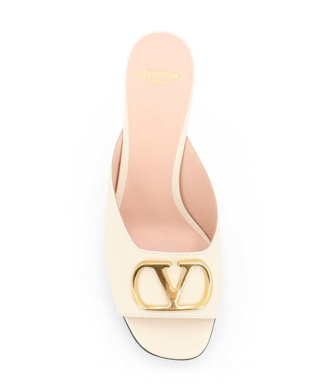 VALENTINO Белые кожаные мюли, фото 5