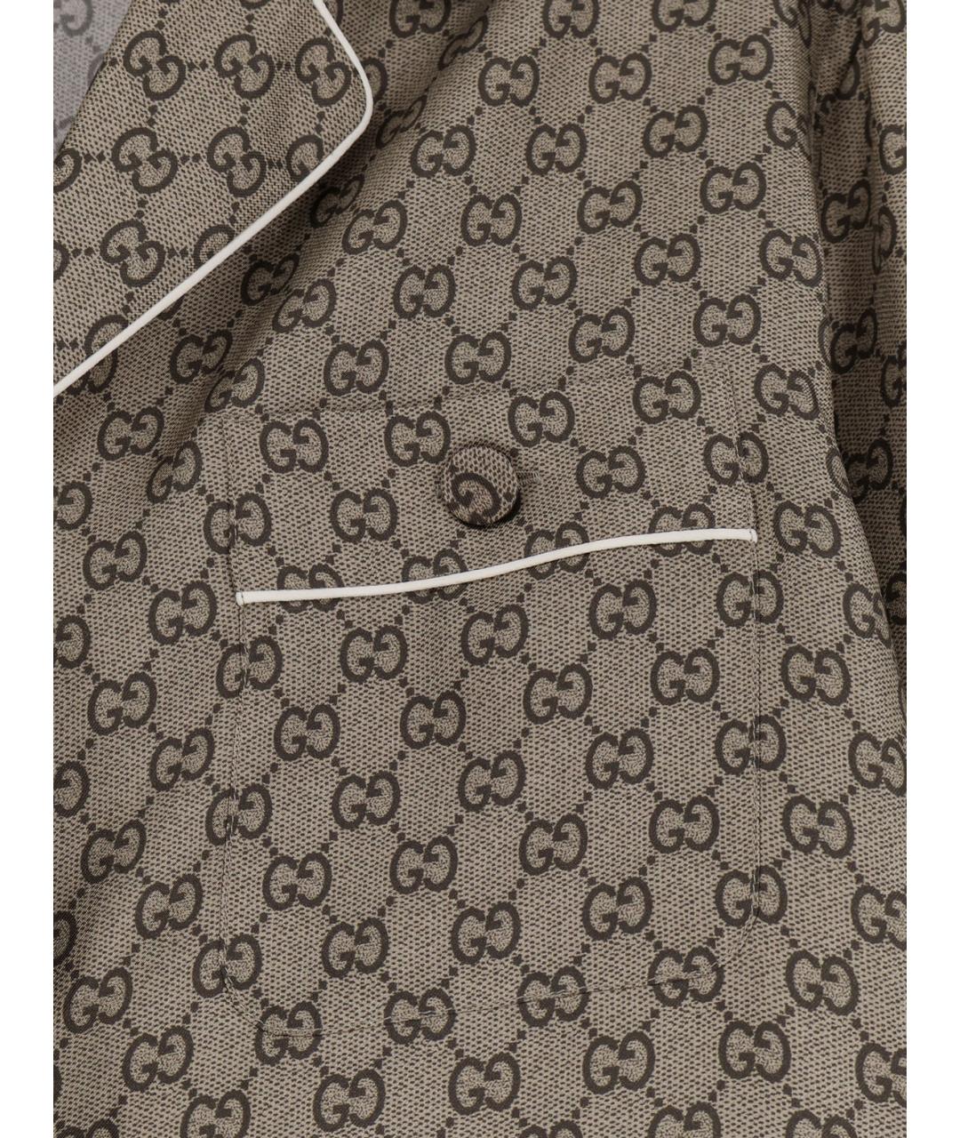 GUCCI Бежевая шерстяная рубашка, фото 3