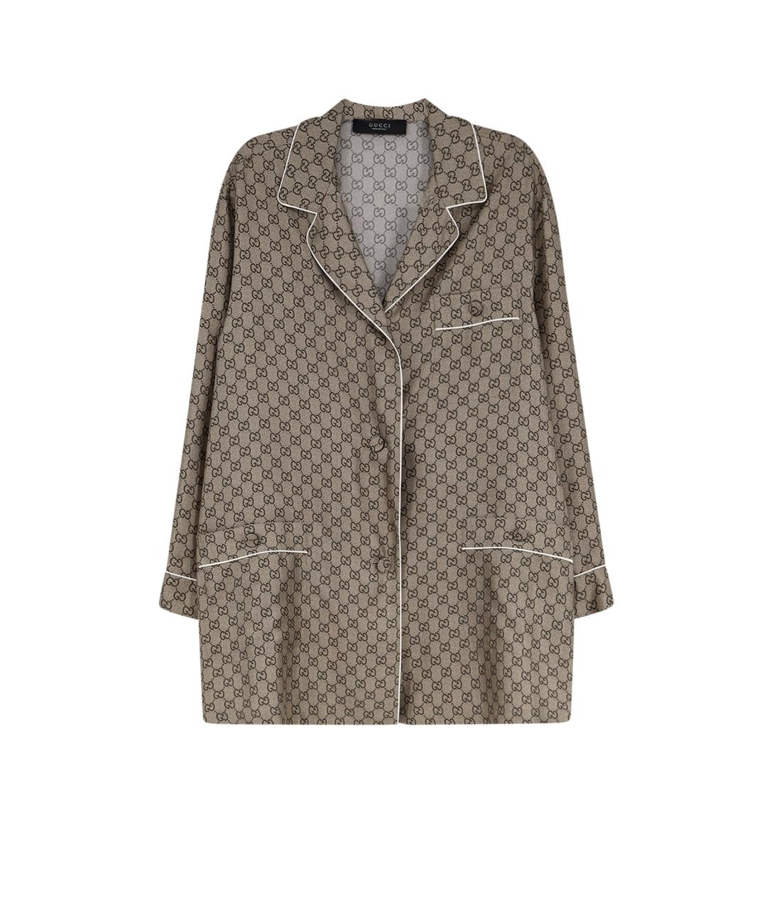 GUCCI Бежевая шерстяная рубашка, фото 1