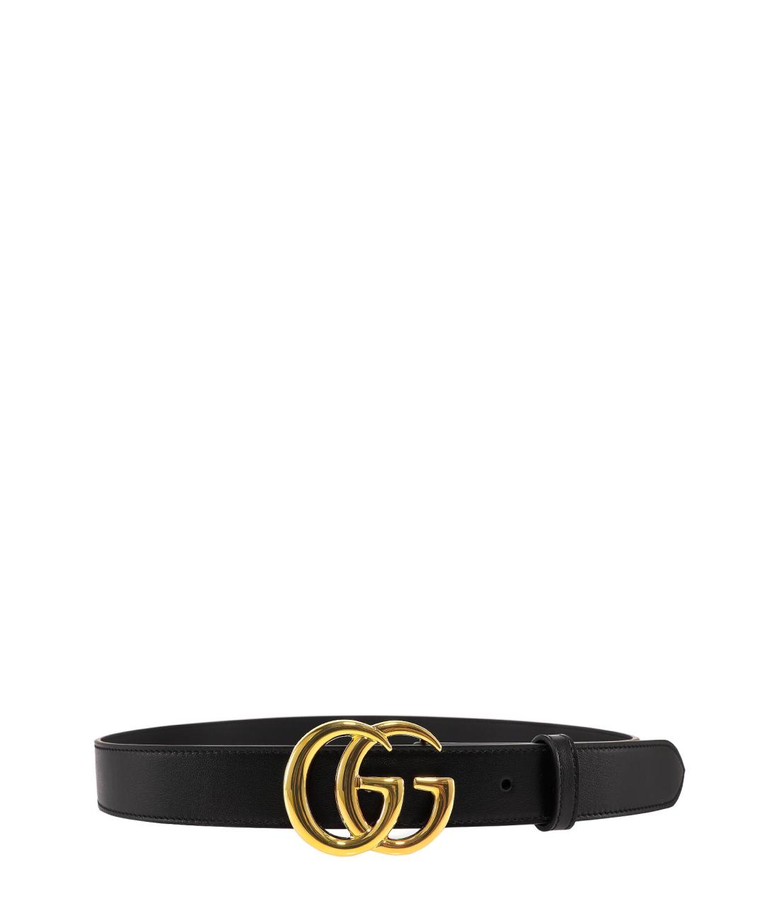 GUCCI Черный кожаный ремень, фото 1