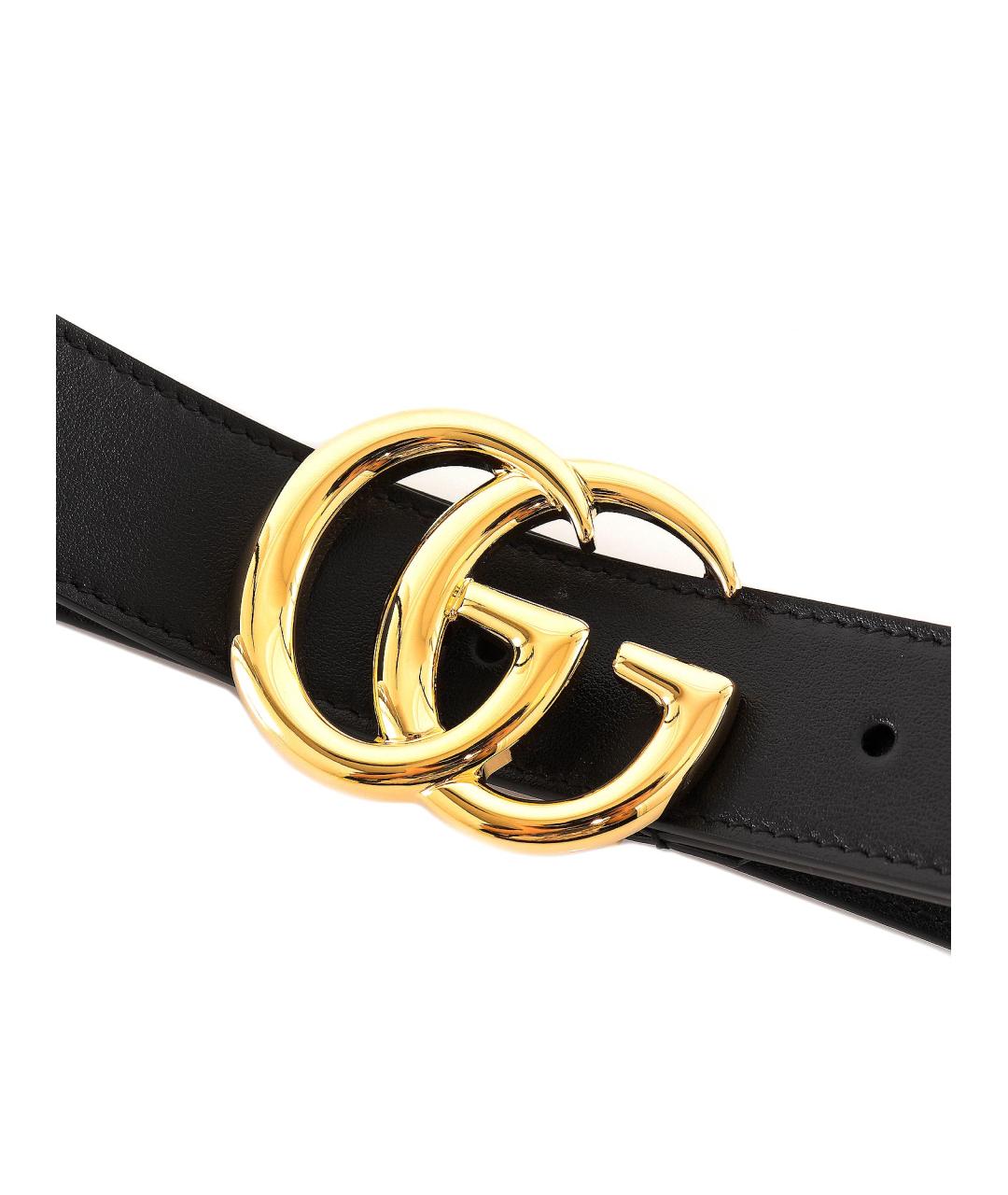 GUCCI Черный кожаный ремень, фото 2