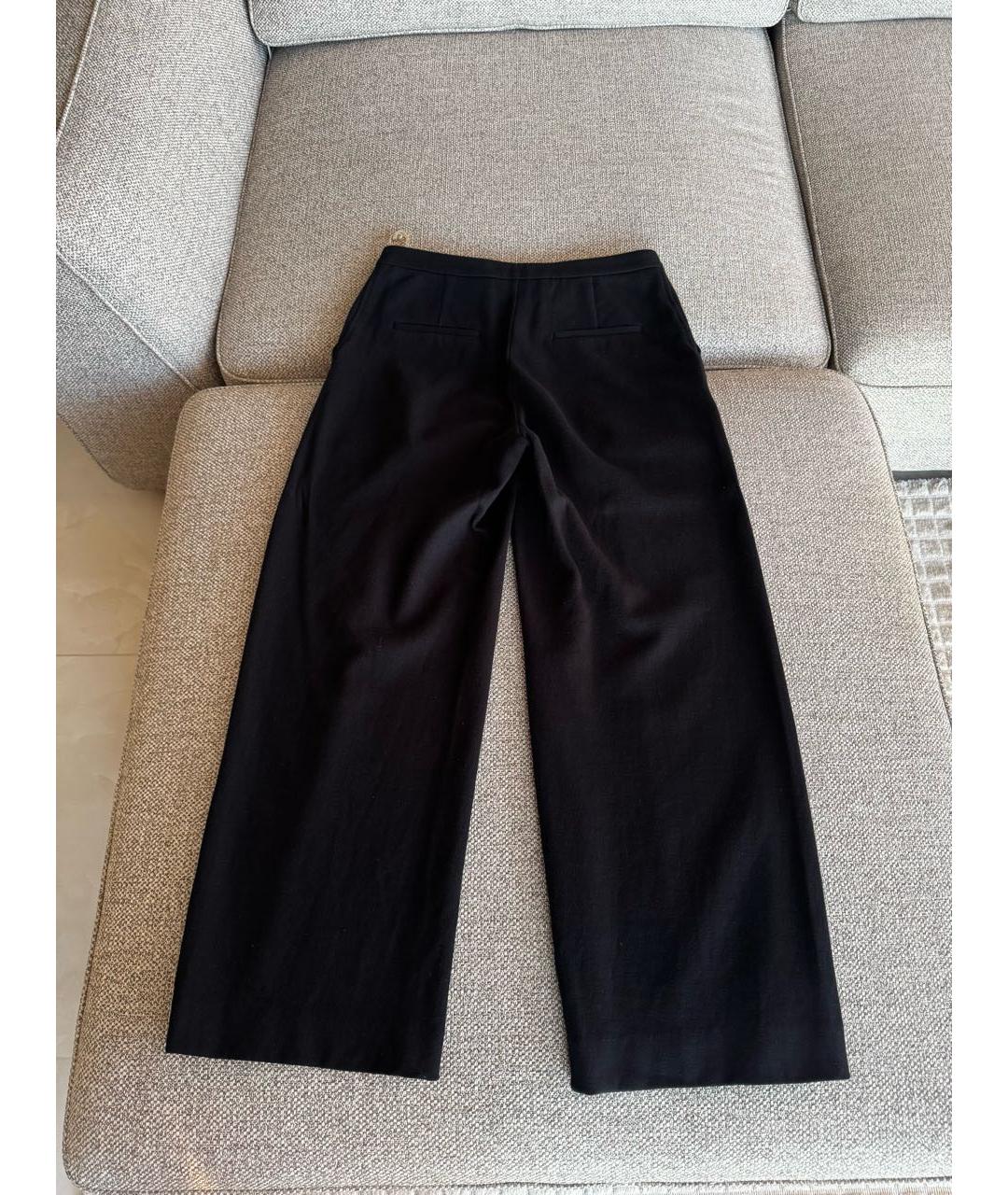 12 STOREEZ Черные шерстяные прямые брюки, фото 2