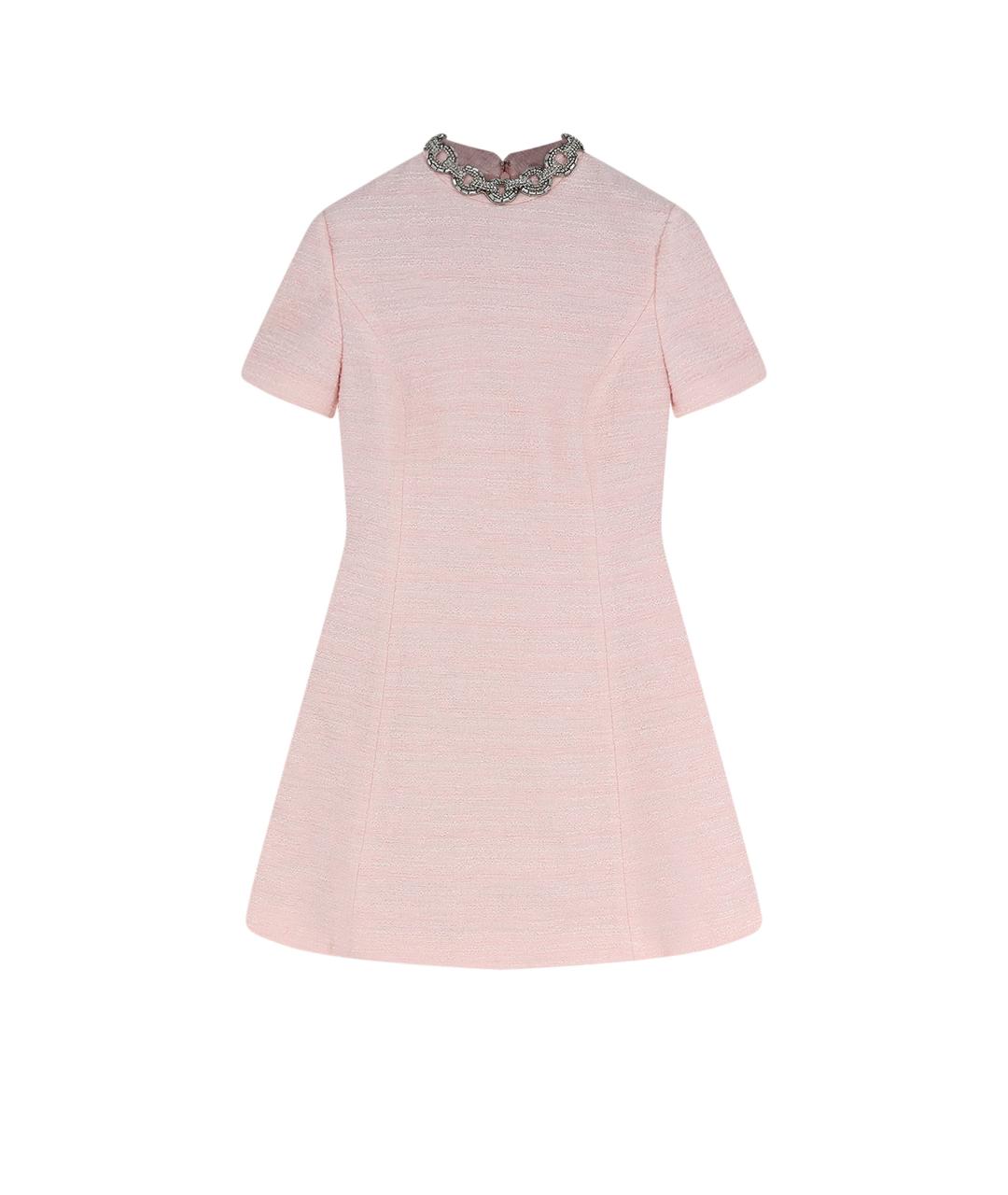 VALENTINO Розовое хлопковое коктейльное платье, фото 1