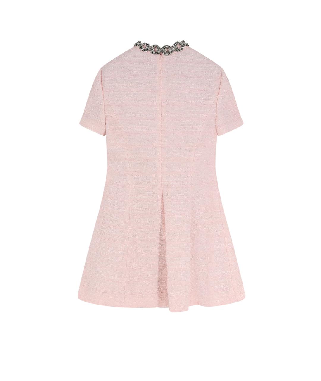 VALENTINO Розовое хлопковое коктейльное платье, фото 2