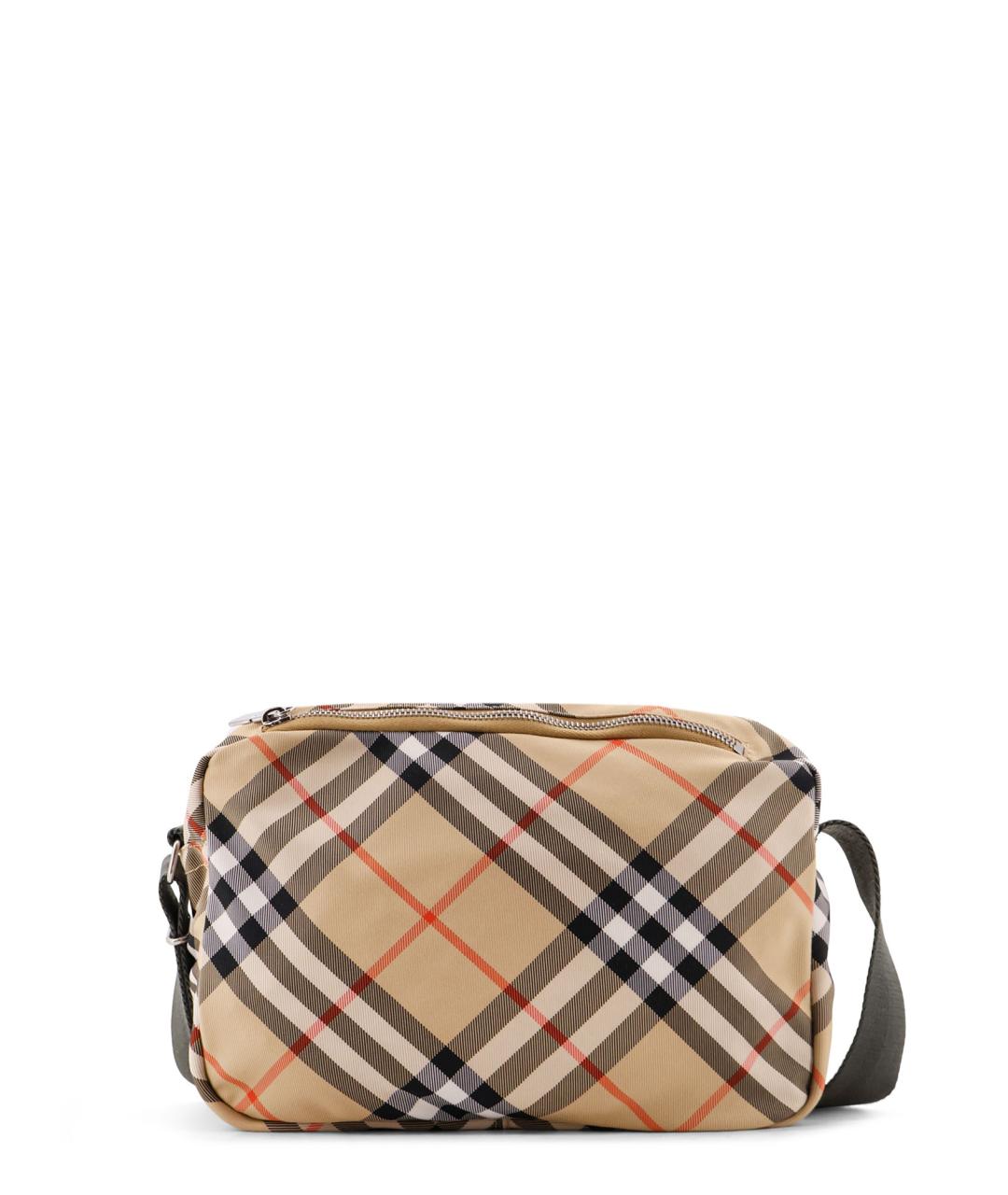BURBERRY Бежевая синтетическая сумка на плечо, фото 2