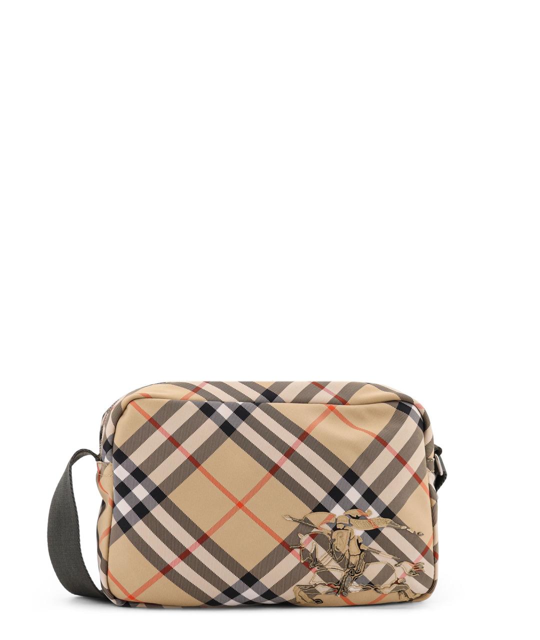 BURBERRY Бежевая синтетическая сумка на плечо, фото 1