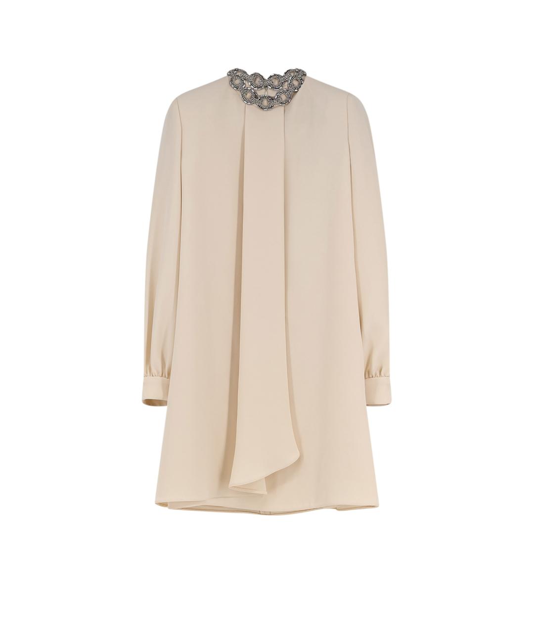 VALENTINO Коралловое шерстяное коктейльное платье, фото 1