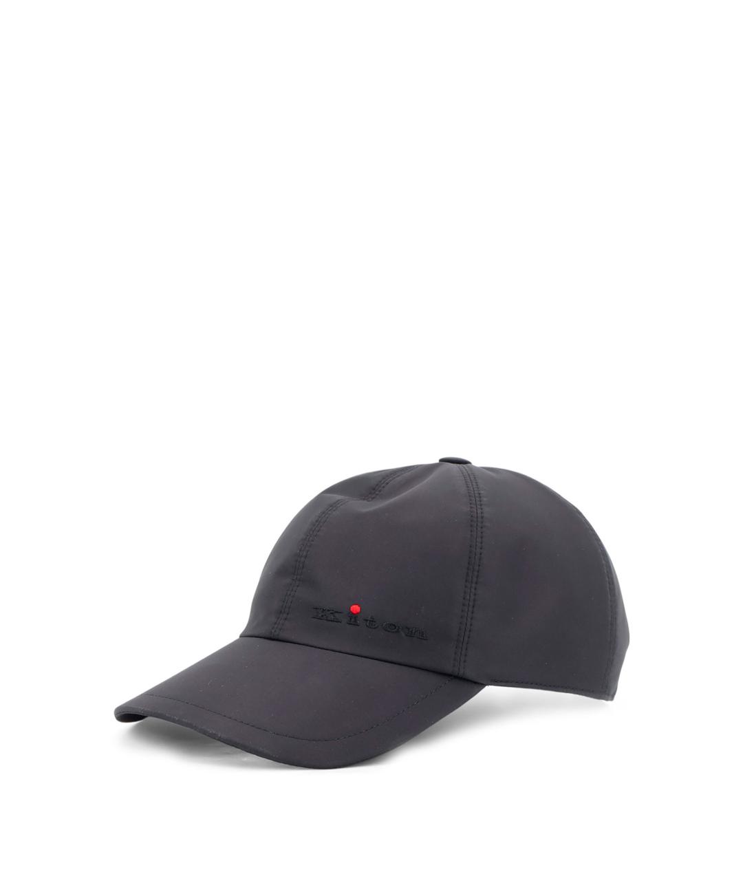 KITON Черная синтетическая кепка/бейсболка, фото 2