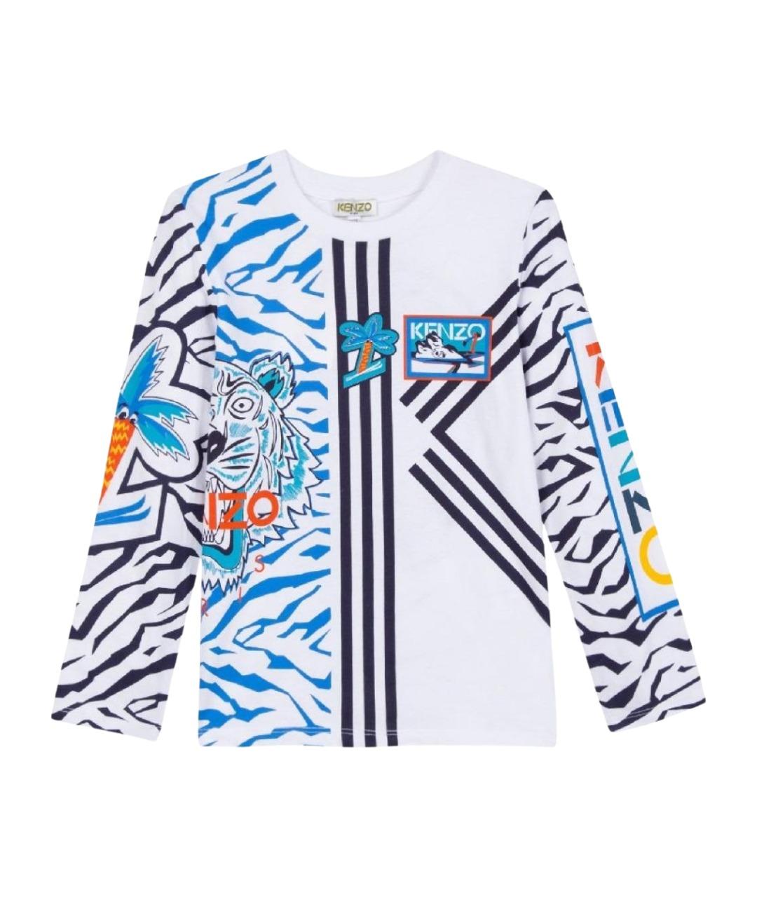 KENZO Белая хлопковая детская футболка, фото 1