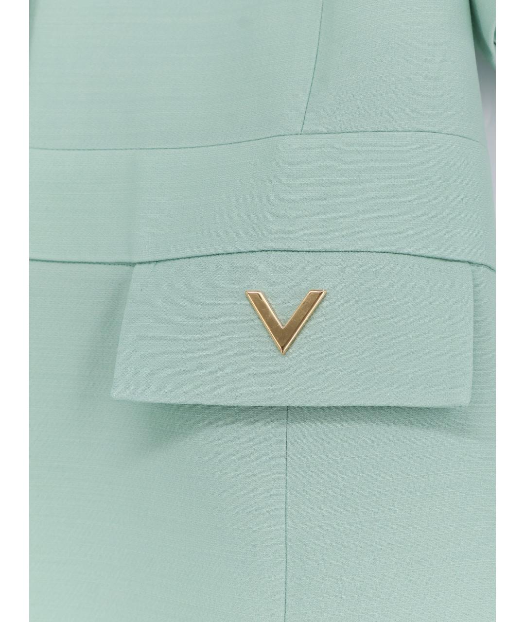 VALENTINO Зеленое ацетатное повседневное платье, фото 3
