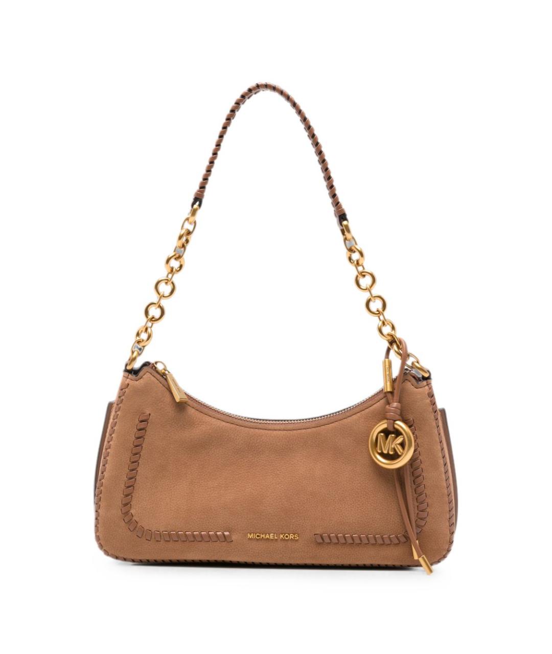 MICHAEL KORS Коричневая кожаная сумка тоут, фото 1