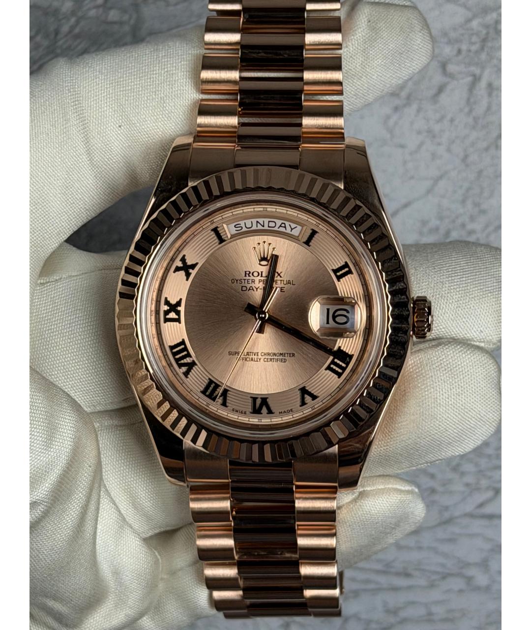 ROLEX Золотые часы из розового золота, фото 3