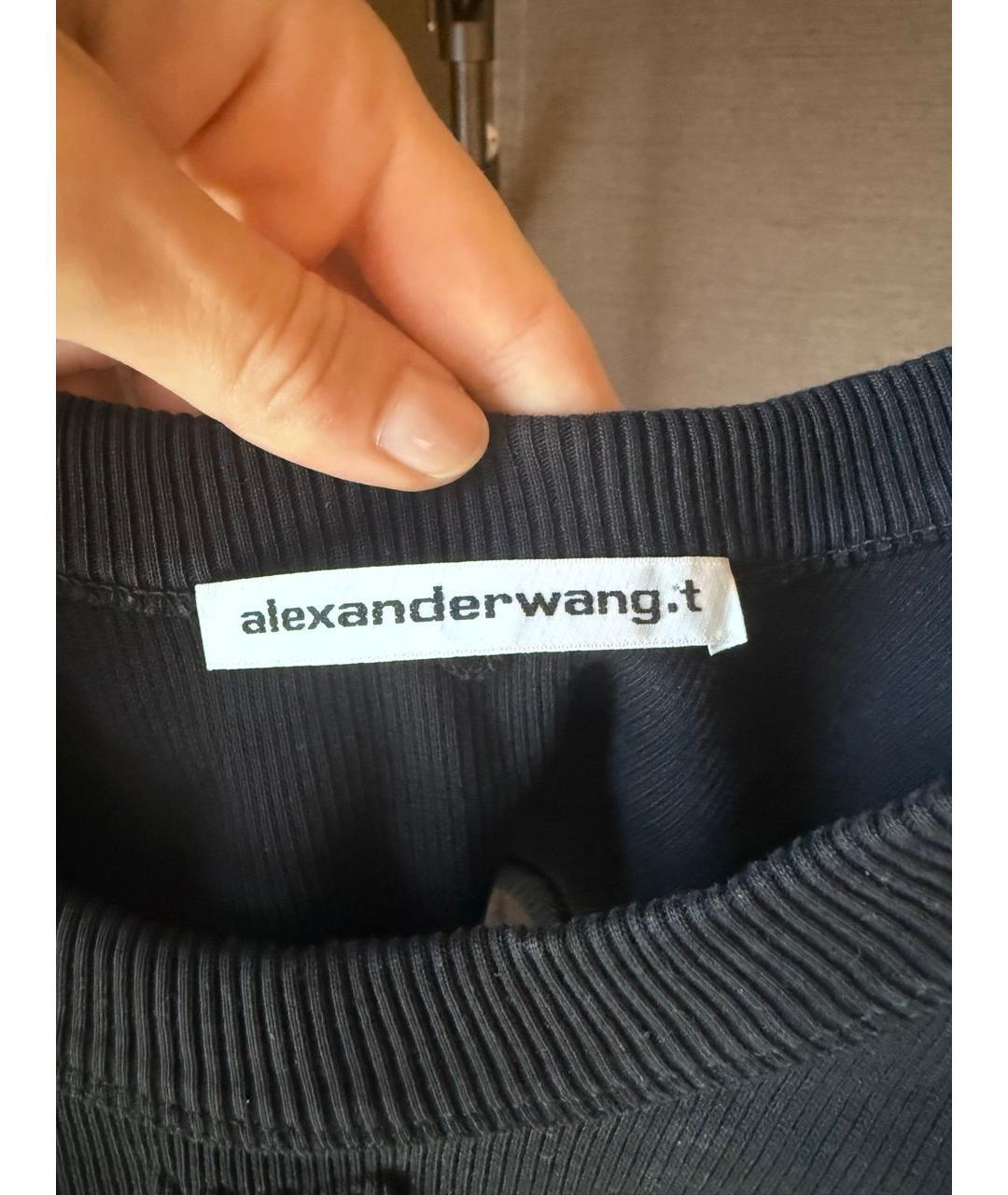 T BY ALEXANDER WANG Черная майка, фото 4