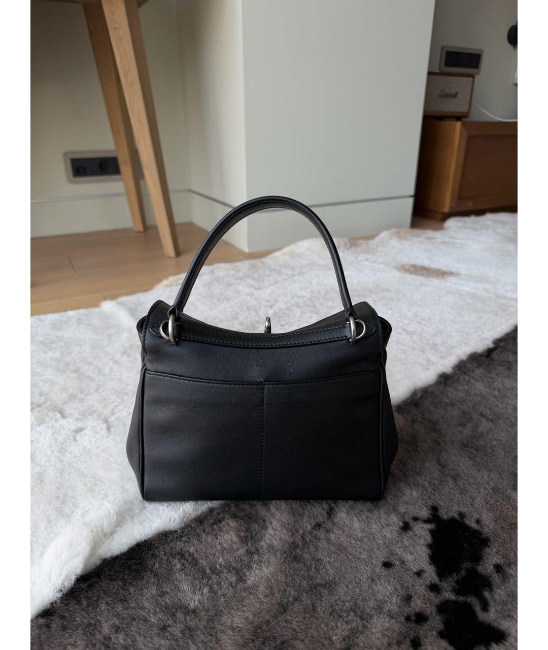 BALENCIAGA Черная кожаная сумка с короткими ручками, фото 3