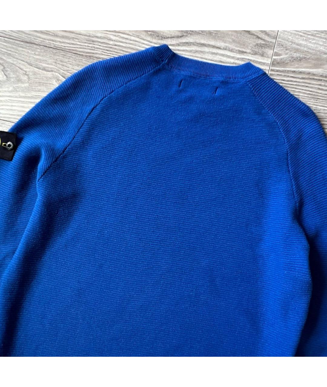 STONE ISLAND Синий хлопковый джемпер / свитер, фото 8