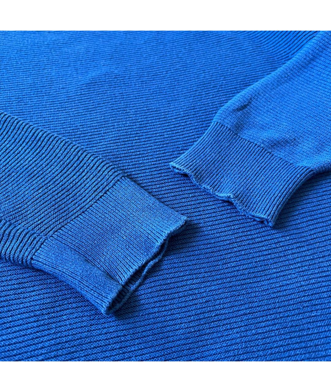 STONE ISLAND Синий хлопковый джемпер / свитер, фото 4