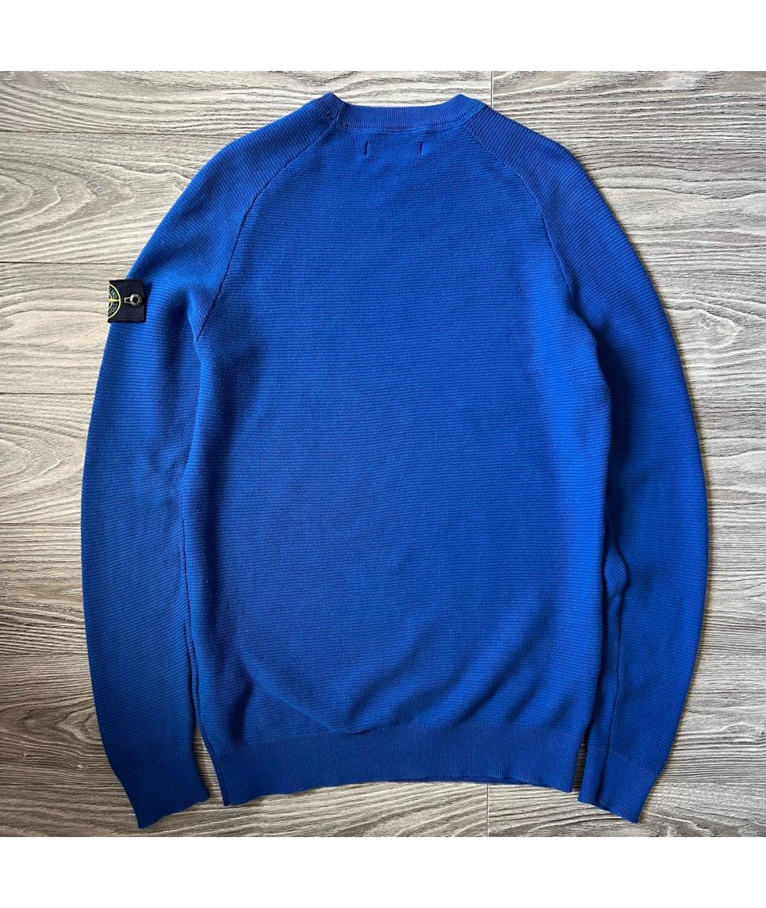 STONE ISLAND Синий хлопковый джемпер / свитер, фото 2