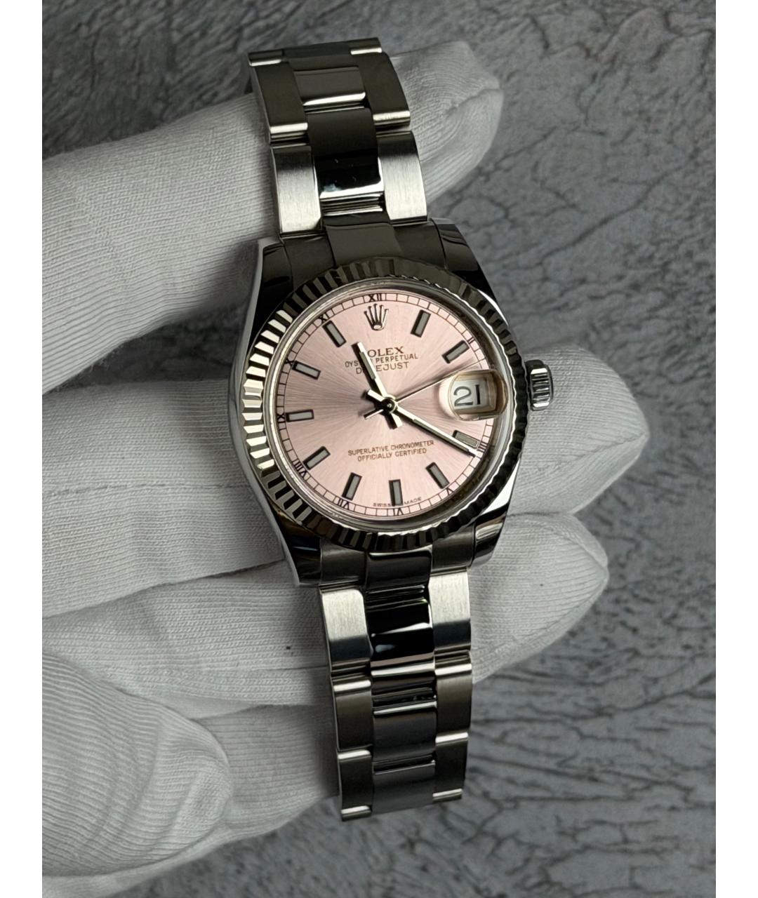 ROLEX Розовые часы, фото 3