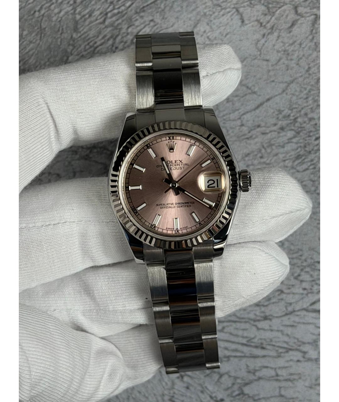 ROLEX Розовые часы, фото 2