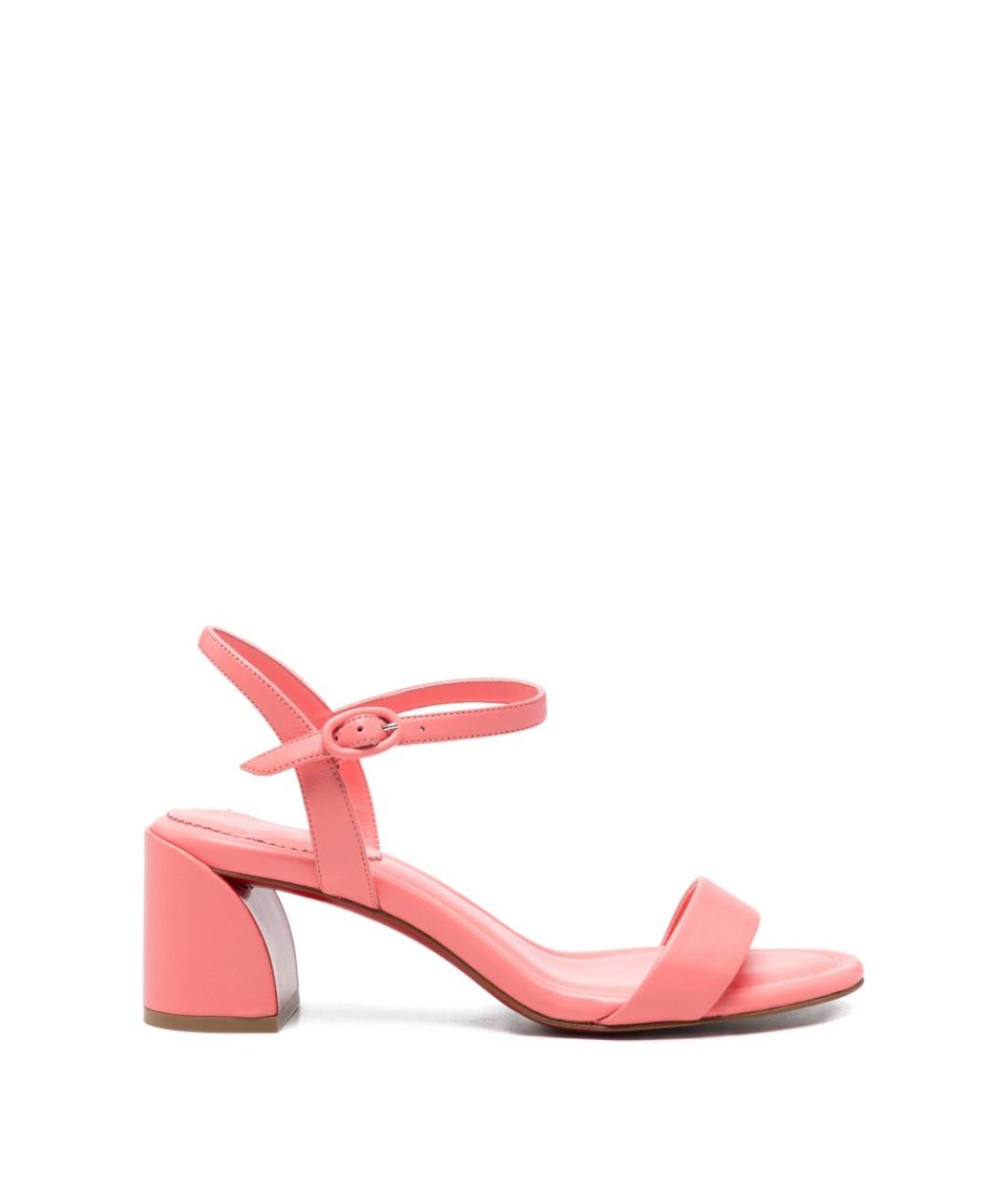 CHRISTIAN LOUBOUTIN Розовые кожаные босоножки, фото 1