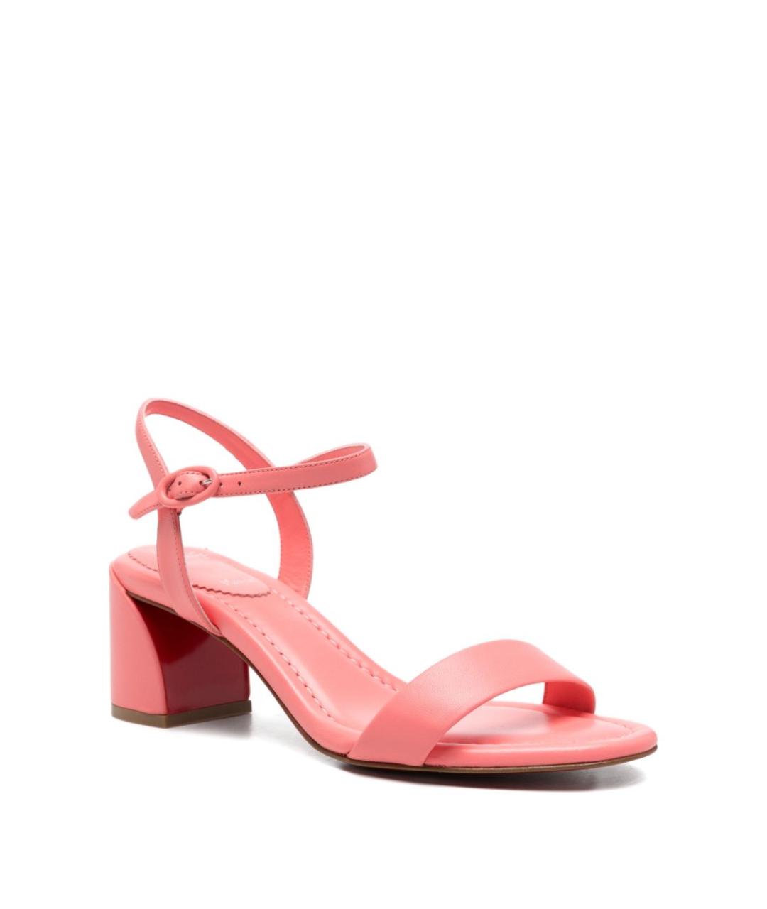 CHRISTIAN LOUBOUTIN Розовые кожаные босоножки, фото 3