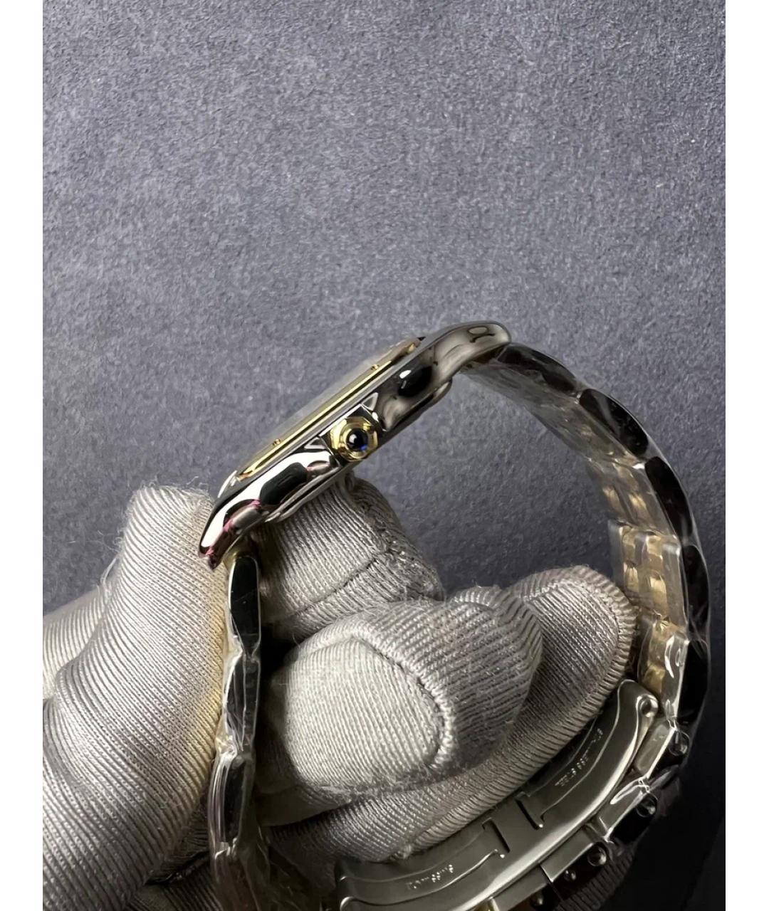 CARTIER Белые часы из желтого золота, фото 4