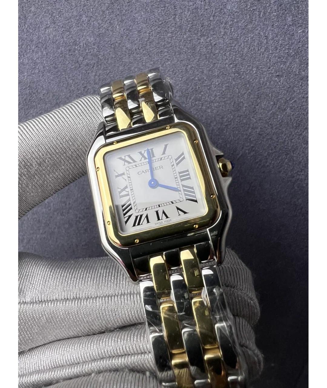 CARTIER Белые часы из желтого золота, фото 3