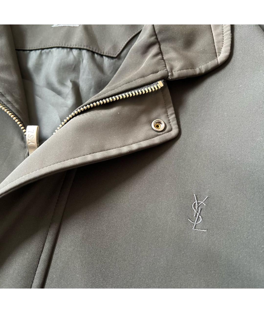SAINT LAURENT Зеленая хлопко-эластановая куртка, фото 5