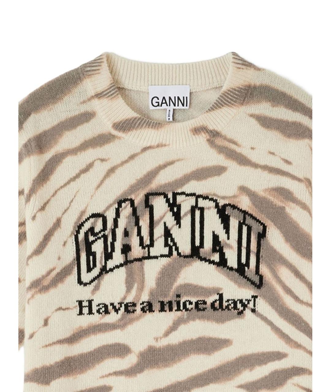 GANNI Белая футболка, фото 2
