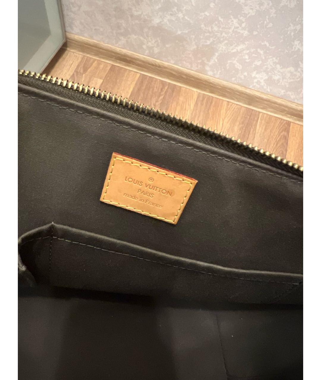 LOUIS VUITTON Хаки сумка тоут из лакированной кожи, фото 4
