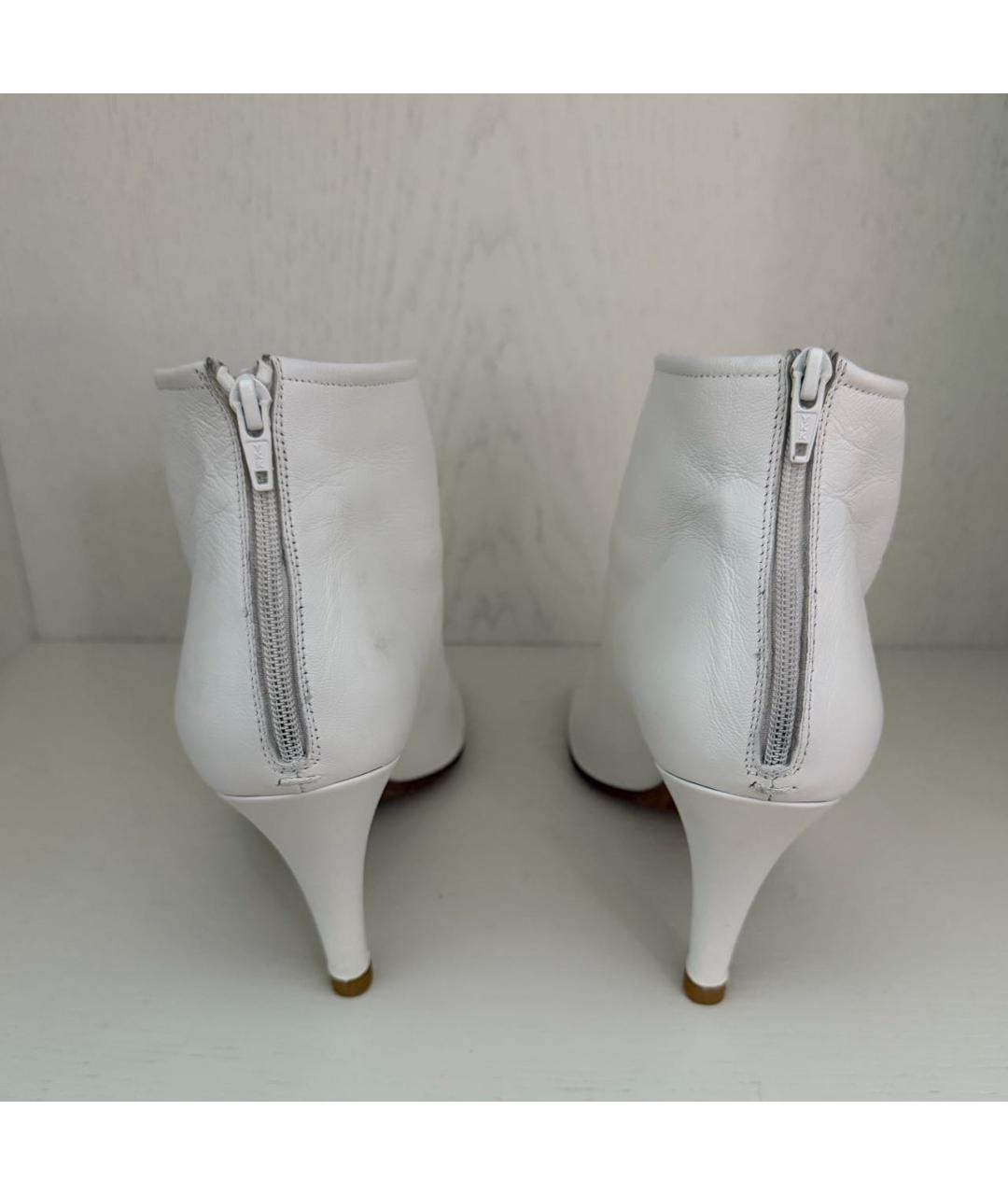 MAISON MARGIELA Белые кожаные ботильоны, фото 4