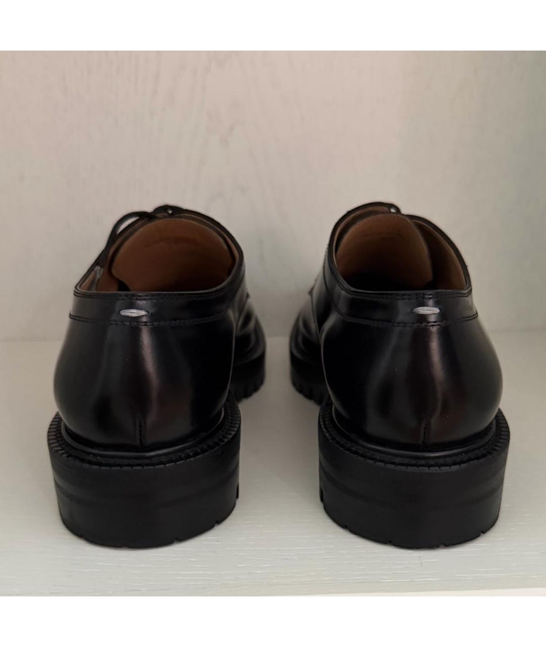 MAISON MARGIELA Черные ботинки из лакированной кожи, фото 4