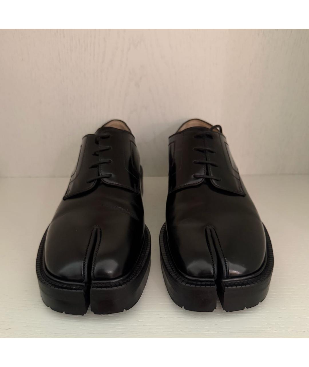 MAISON MARGIELA Черные ботинки из лакированной кожи, фото 2