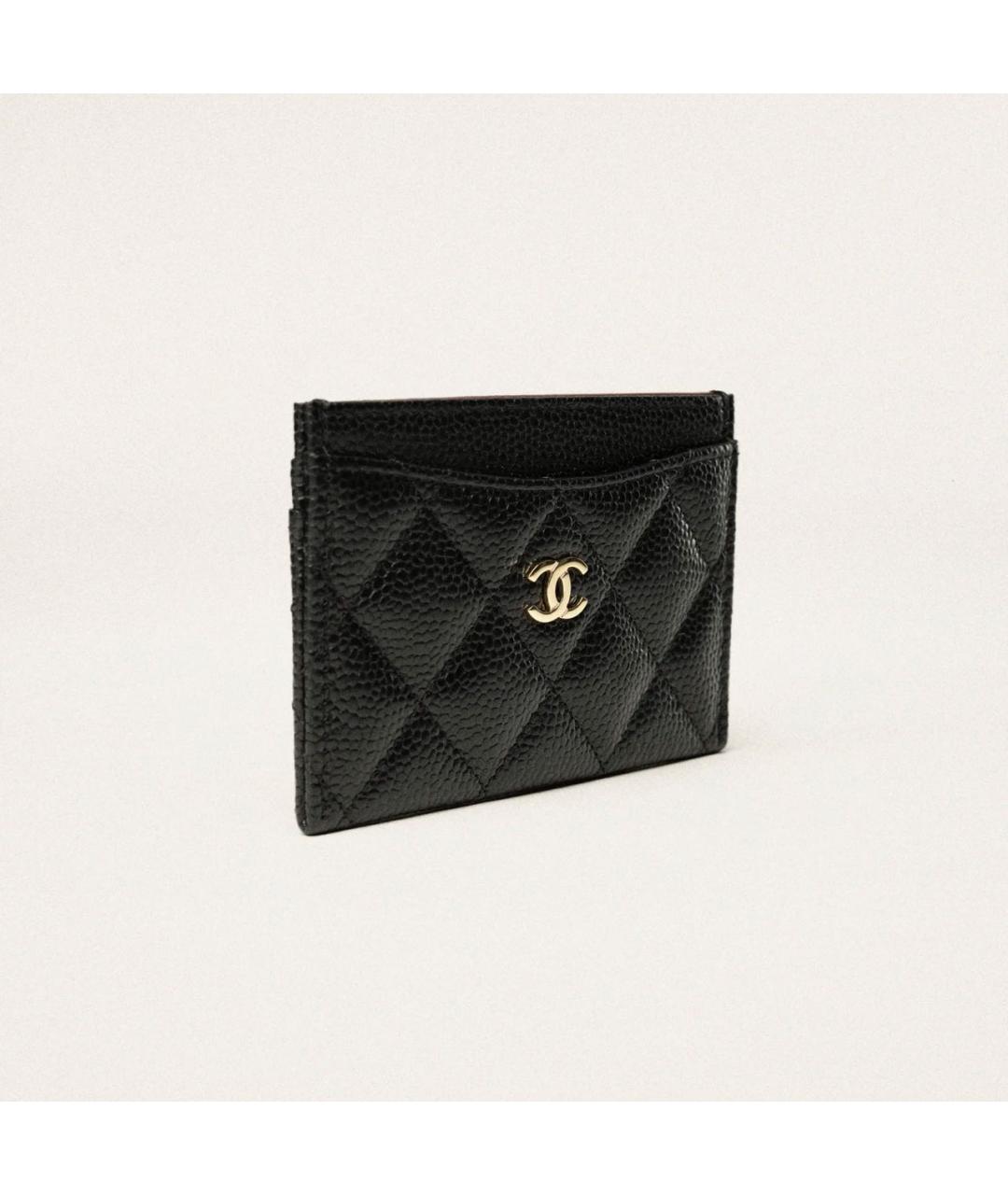 CHANEL Черный кожаный кардхолдер, фото 2