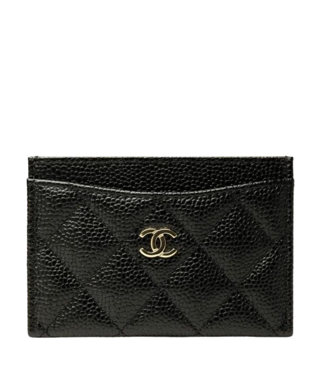 CHANEL Черный кожаный кардхолдер, фото 1