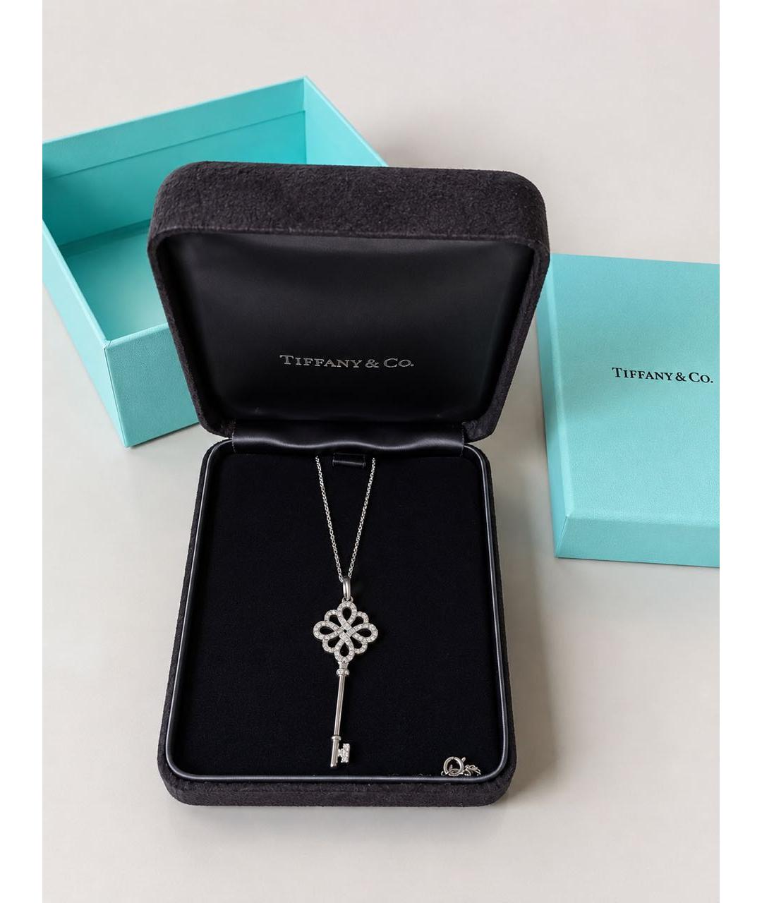 TIFFANY&CO Серебряное колье из белого золота, фото 2