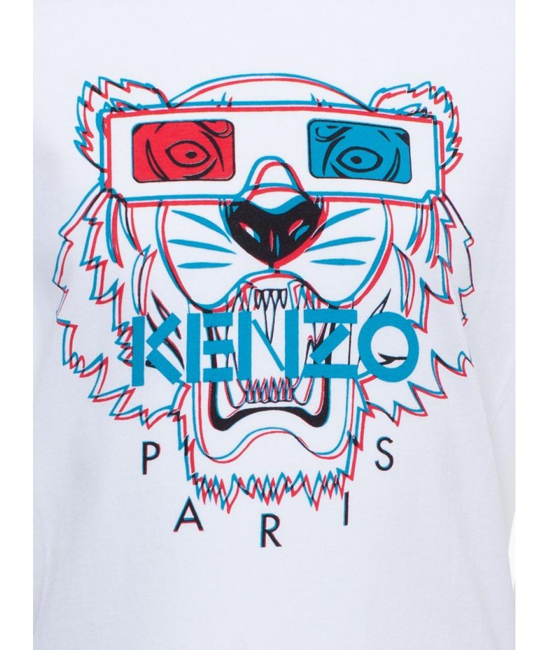 KENZO Белая хлопковая детская футболка, фото 2