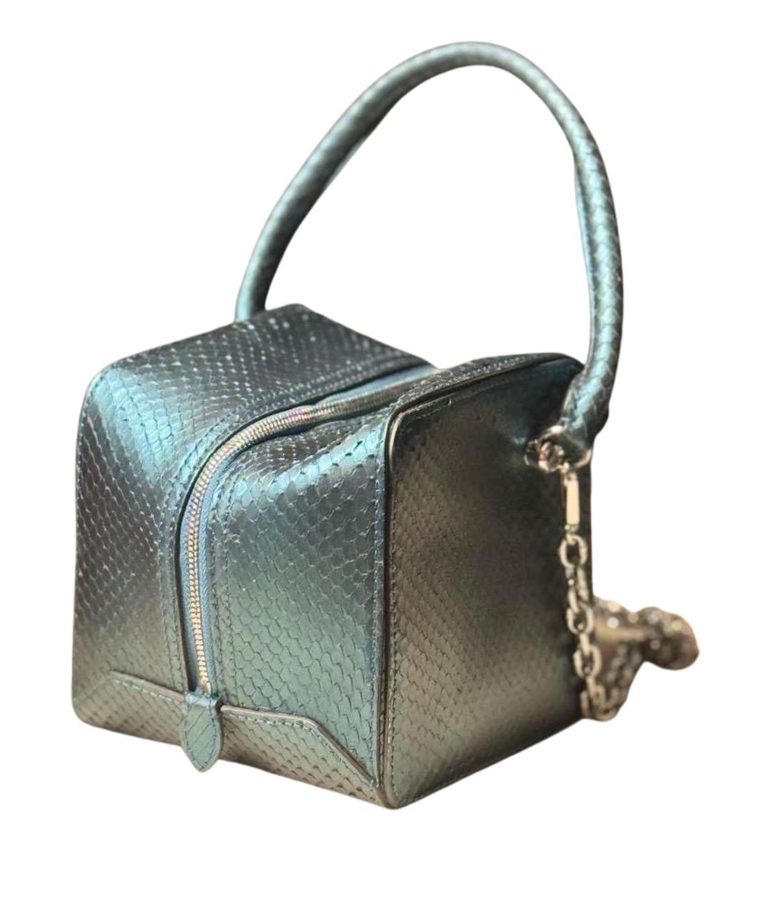 LOUIS VUITTON Бирюзовая сумка с короткими ручками из экзотической кожи, фото 1