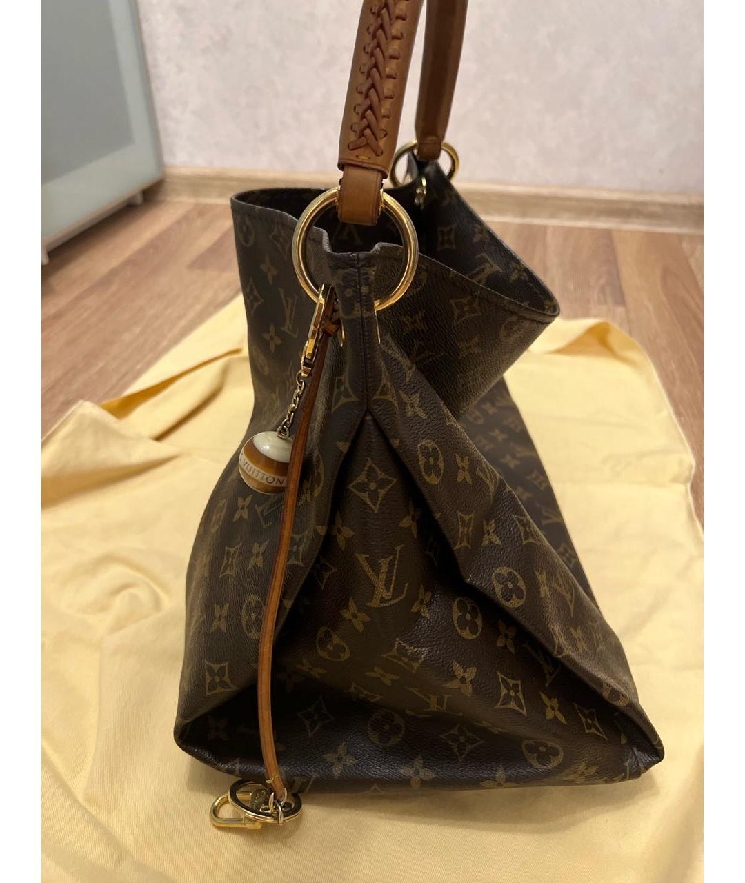 LOUIS VUITTON Коричневая сумка тоут, фото 3
