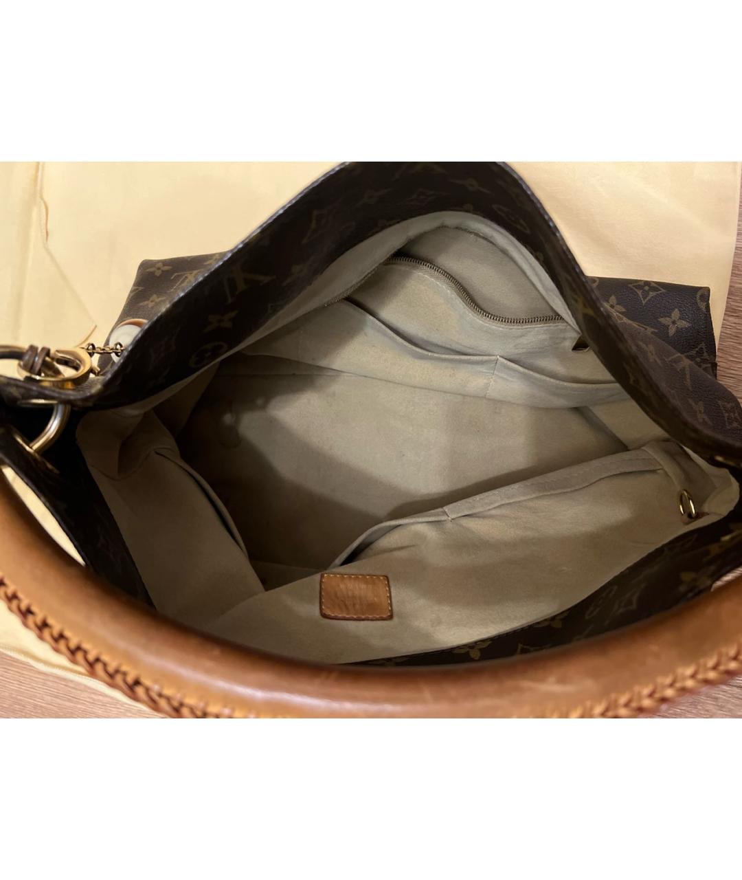 LOUIS VUITTON Коричневая сумка тоут, фото 6