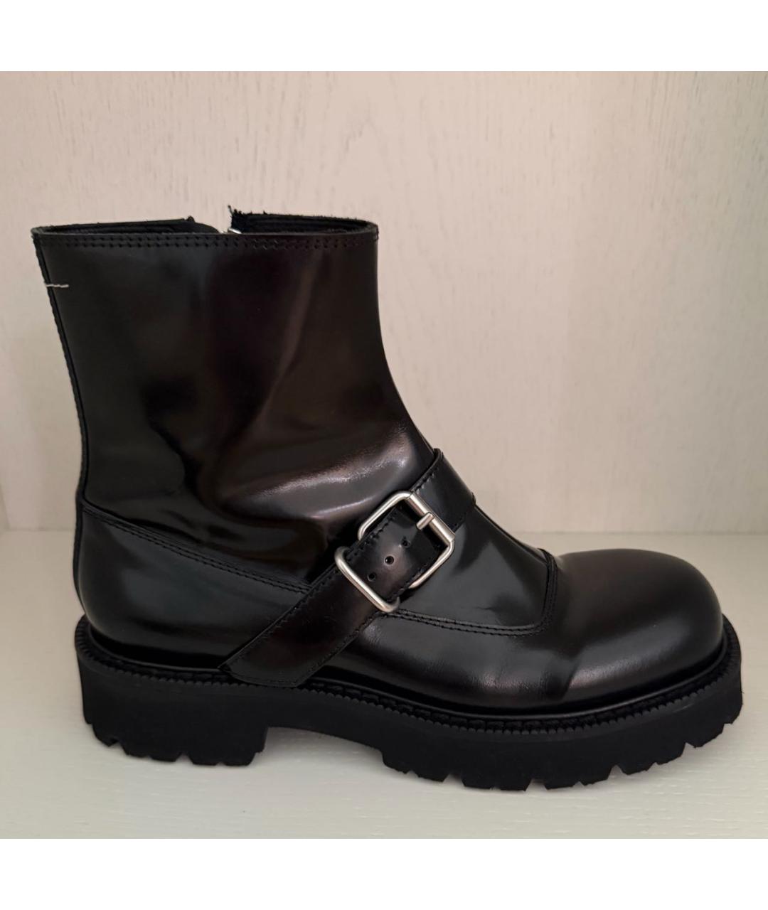 MM6 MAISON MARGIELA Черные ботинки из лакированной кожи, фото 5