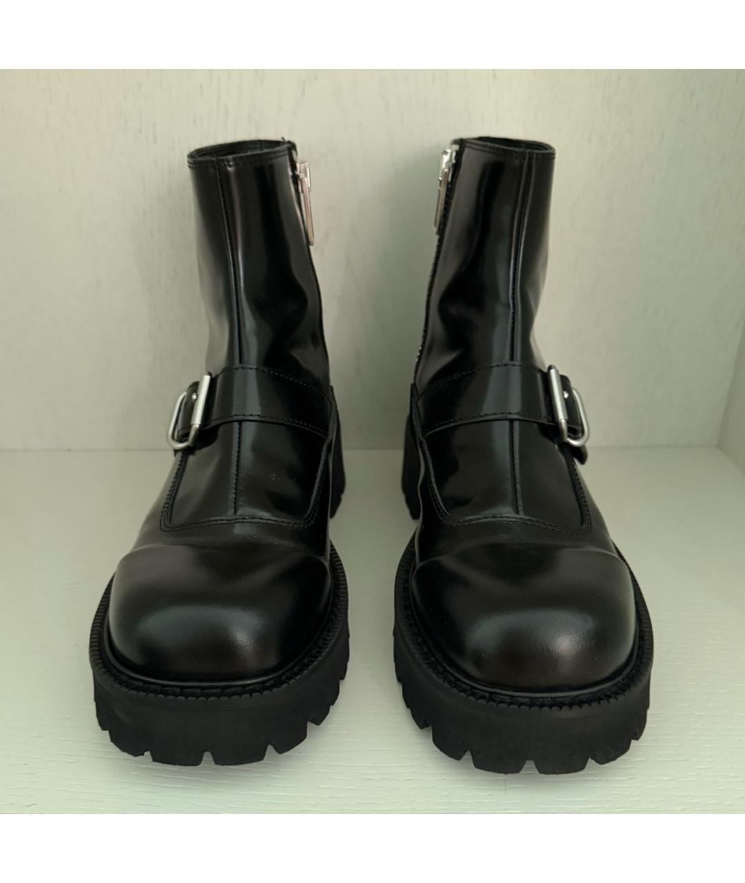 MM6 MAISON MARGIELA Черные ботинки из лакированной кожи, фото 2