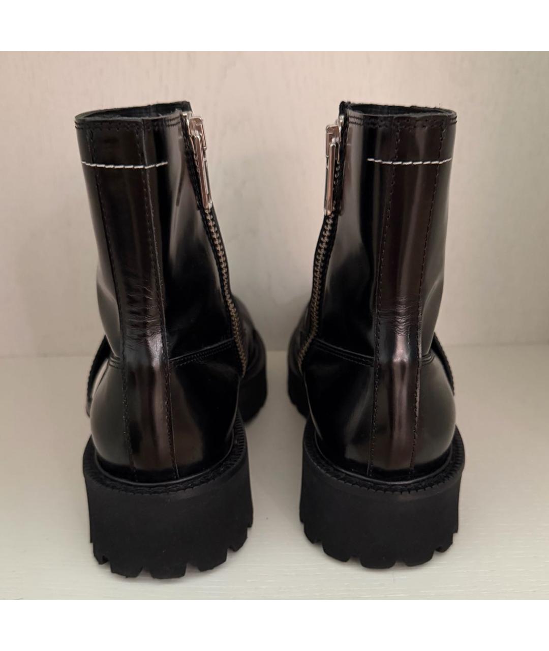 MM6 MAISON MARGIELA Черные ботинки из лакированной кожи, фото 4