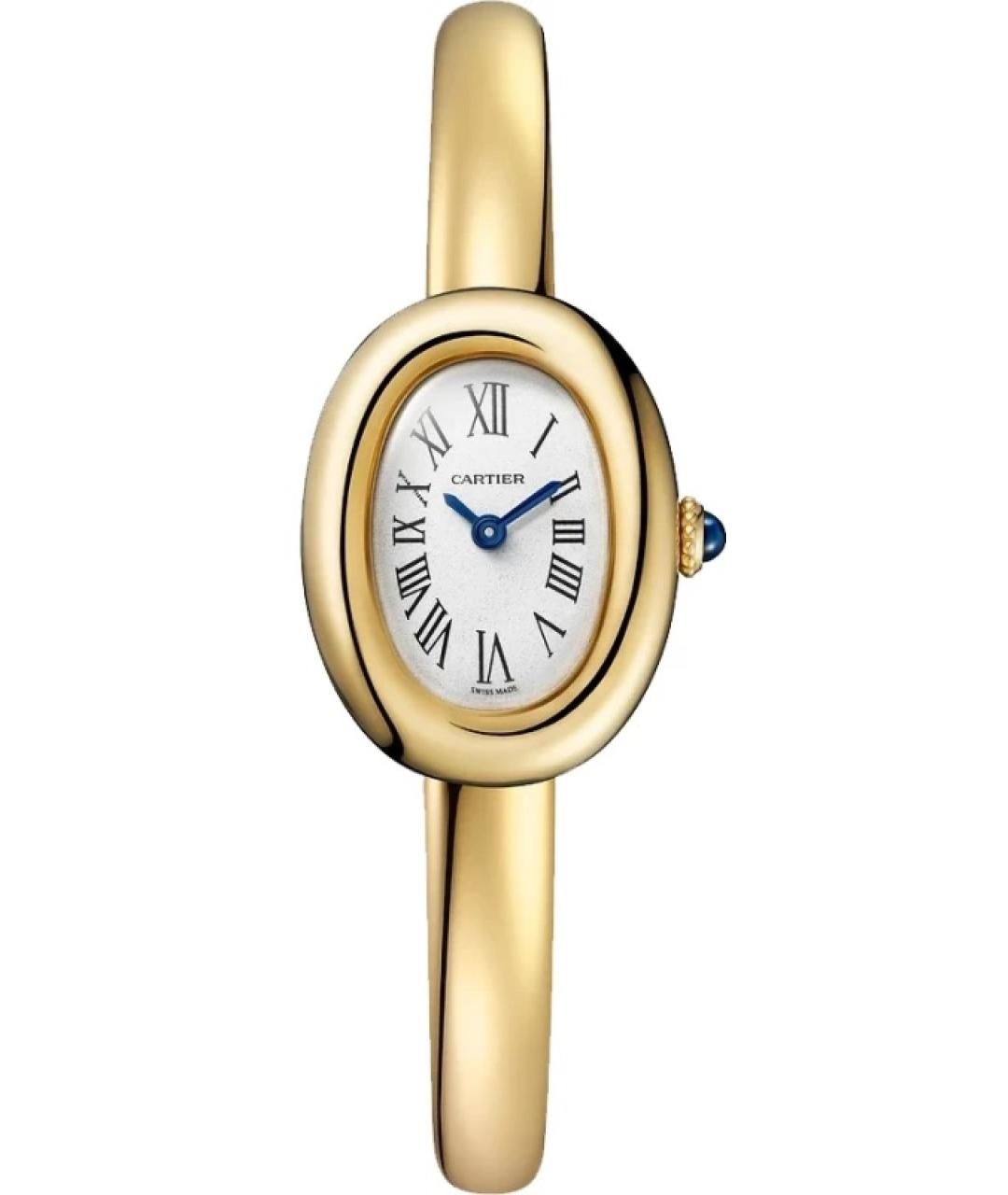 CARTIER Белые часы из желтого золота, фото 1